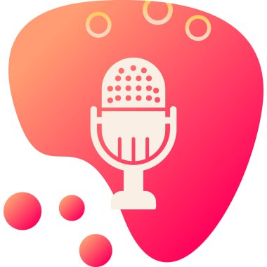 mikrofon simgesi vektör illüstrasyonu 