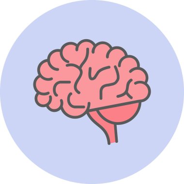 Beyin. Web simgesi basit illüstrasyon 