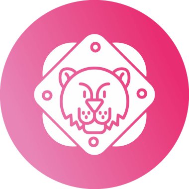 Kaplan hayvan simgesi, vektör illüstrasyonu 