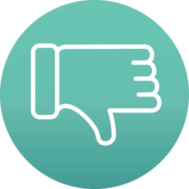 Hoşlanılmayan bir simgenin vektör illüstrasyonu 