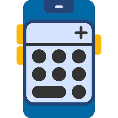 Hesap makinesi. Web simgesi basit illüstrasyon 