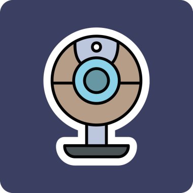 Web kamera simge vektör çizim