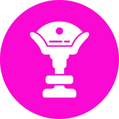 Yüksek Sandalye Ağ simgesi, vektör illüstrasyonu