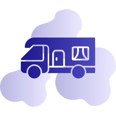 karavan web simgesi basit illüstrasyon