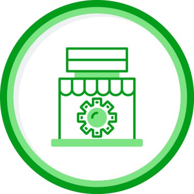 Pazar simgesinin vektör illüstrasyonu 