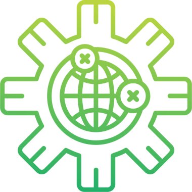 toprak küresi simgesi, vektör illüstrasyonu basit tasarım