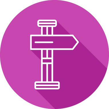 Bir sokak işaretinin vektör illüstrasyonu