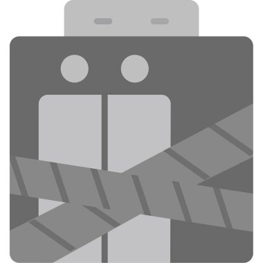 Asansör simgesi, vektör illüstrasyonu basit tasarım