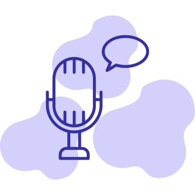 vector illustration of Voice message icon                        