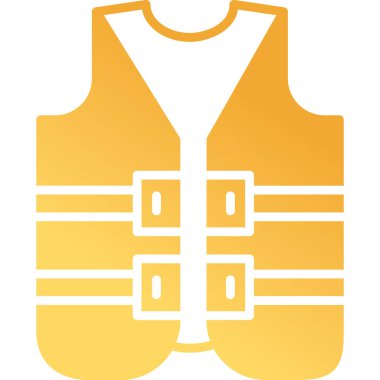 Ceket yeleği simgesi, vektör illüstrasyonu