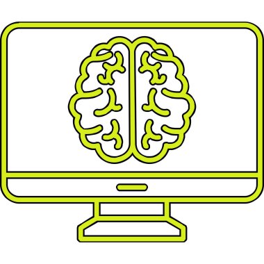 bilgisayar ekranı simgesi, vektör illüstrasyonu basit tasarım