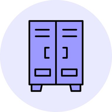 Dolap. Web simgesi basit illüstrasyon  