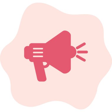 megafon web simgesi, vektör çizim 