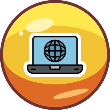 İnternet web simgesi basit illüstrasyon 