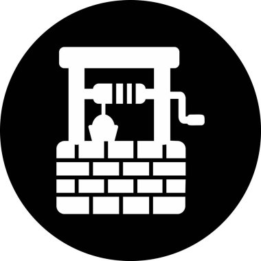 su kuyusu ikonu vektör illüstrasyonu