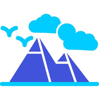 Piramitler. Web simgesi basit illüstrasyon