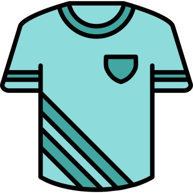 Tişört simgesinin vektör illüstrasyonu