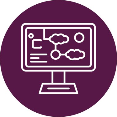 Meteoroloji ikonu ana hatları. vektör illüstrasyonu 