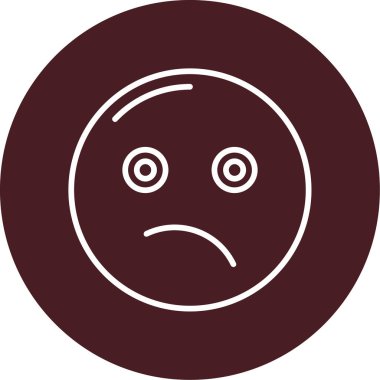 meh kadın simge vektör illüstrasyonuyla karşı karşıya