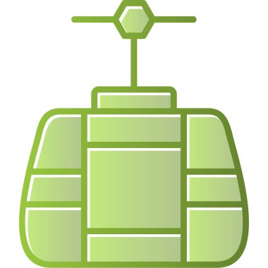 Funicular web simgesi, vektör illüstrasyonu