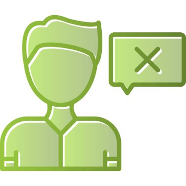 Düz simge, vektör gösterimi yanıtla 