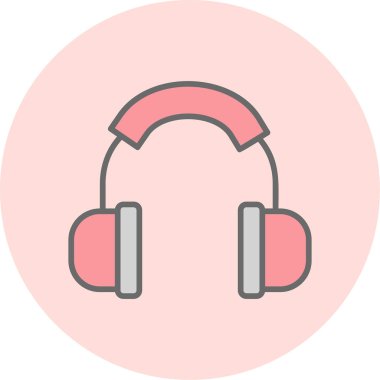 Kulaklık. Web simgesi basit illüstrasyon 