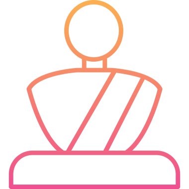 Heykel simgesinin vektör illüstrasyonu  