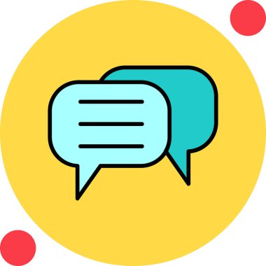 Sohbet simgesi vektör illüstrasyonu 
