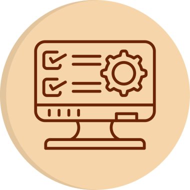 Simgeyi ayarlamanın vektör illüstrasyonu 