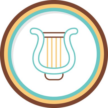 Lyre simgesinin vektör illüstrasyon tasarımı           