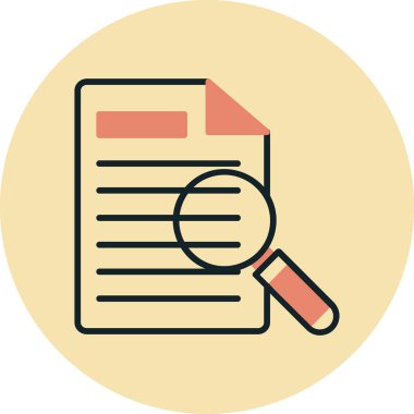 Yazılı kayıtlar ve büyüteçle filoloji kavramı, düz stil vektör illüstrasyonu