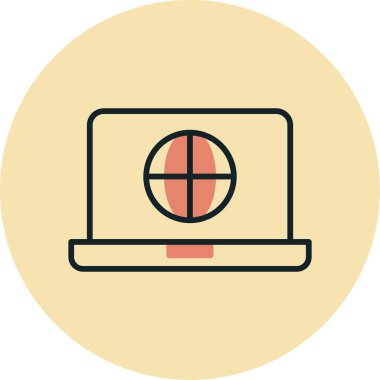 dizüstü bilgisayar simgesi, vektör illüstrasyonu basit tasarım