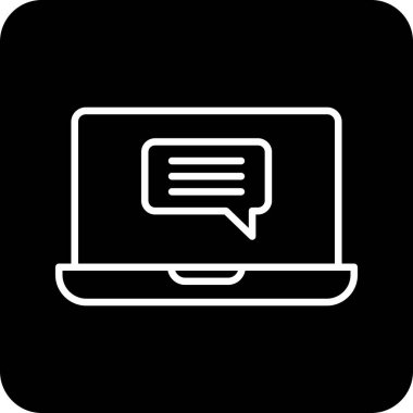 Çevrimiçi İletişim simgesi vektör illüstrasyonu