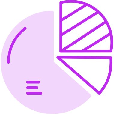 Pasta çizelgesi simgesi, vektör illüstrasyonu 