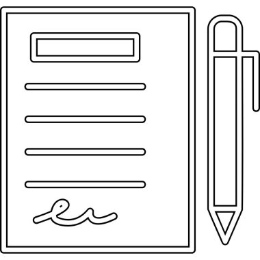 Kalem simgesi çizimi olan planlayıcı