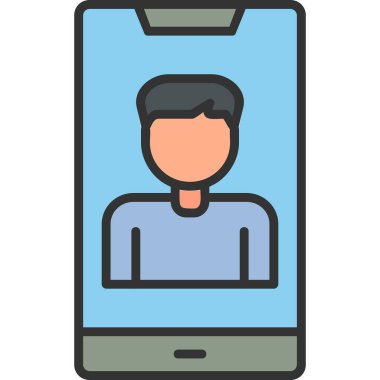 Smartphone web simgesi, vektör çizim 