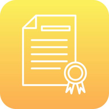 Sertifika. Web simgesi basit tasarım