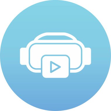 vr gözlük simgesi vektör illüstrasyonu