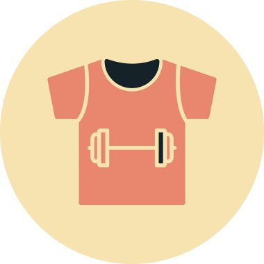 Gömlek simgesi, vektör illüstrasyonu basit tasarım