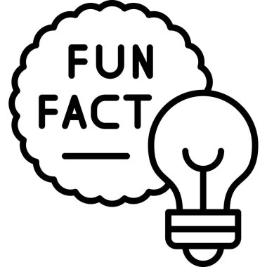 Eğlenceli Gerçekler konuşma balonu web simgesi, vektör illüstrasyonu