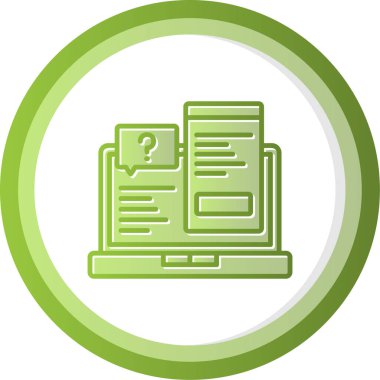 Quiz web simgesi vektör illüstrasyonu