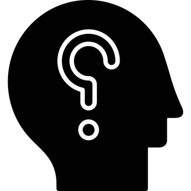 düşünce simgesi, modern vektör illüstrasyon tasarımı 