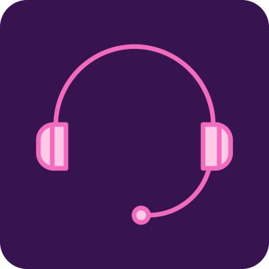 Kulaklık. Web simgesi basit illüstrasyon