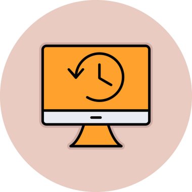 Tarih web simgesi. Basit resimleme