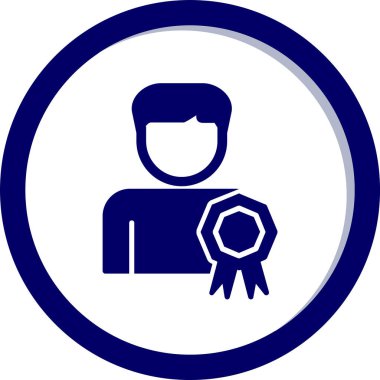 En İyi Çalışan simgesi vektör illüstrasyonu 