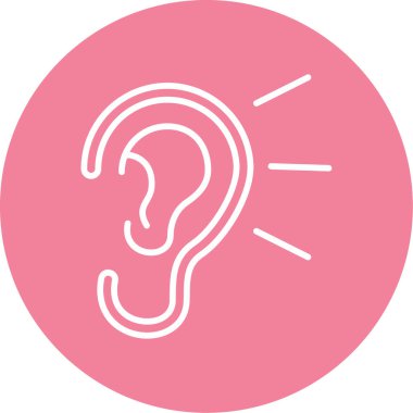 Dinleme simgesinin vektör illüstrasyonu