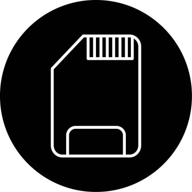 SD kart simgesi vektör illüstrasyonu