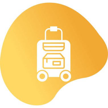 Bagaj web simgesi, vektör çizim 