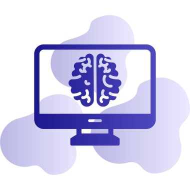 bilgisayar ekranı simgesi, vektör illüstrasyonu basit tasarım