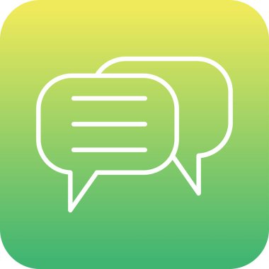 Sohbet simgesi vektör illüstrasyonu 